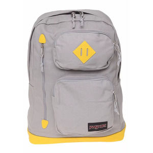 NEW Jansport Houston Gray Rabbit Laptop Backpack Grey / Yellow